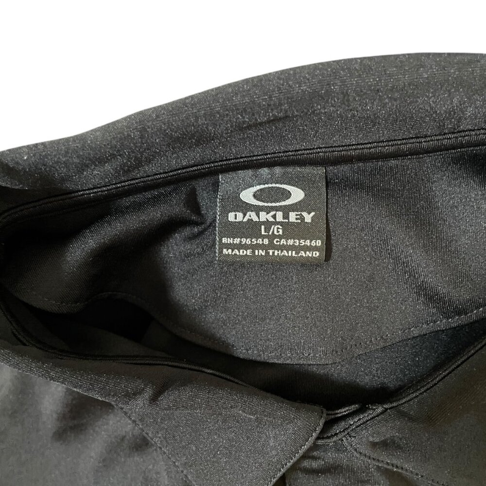 Oakley Men's Black Short Sleeve Polo Shirt Large International Comfort Products - Picture 9 of 9